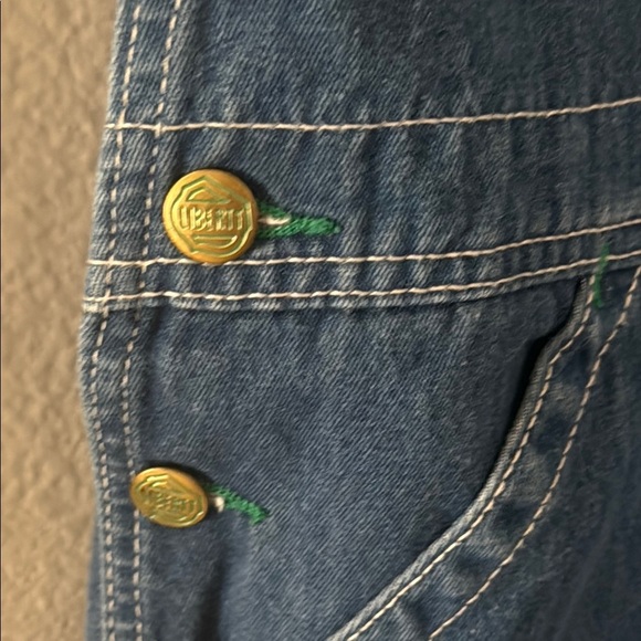 Vintage free People liberty by Anna Corrina Blue Denim Overalls Sz 34 - Picture 6 of 16